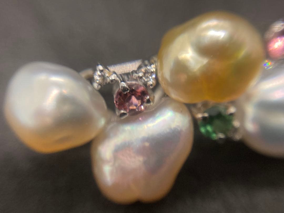 南洋真珠ブローチ バロック真珠
