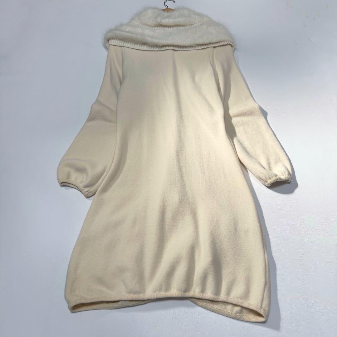 アルビ エルマンノシェルビーノ ロング カーディガン アンゴラ ウール