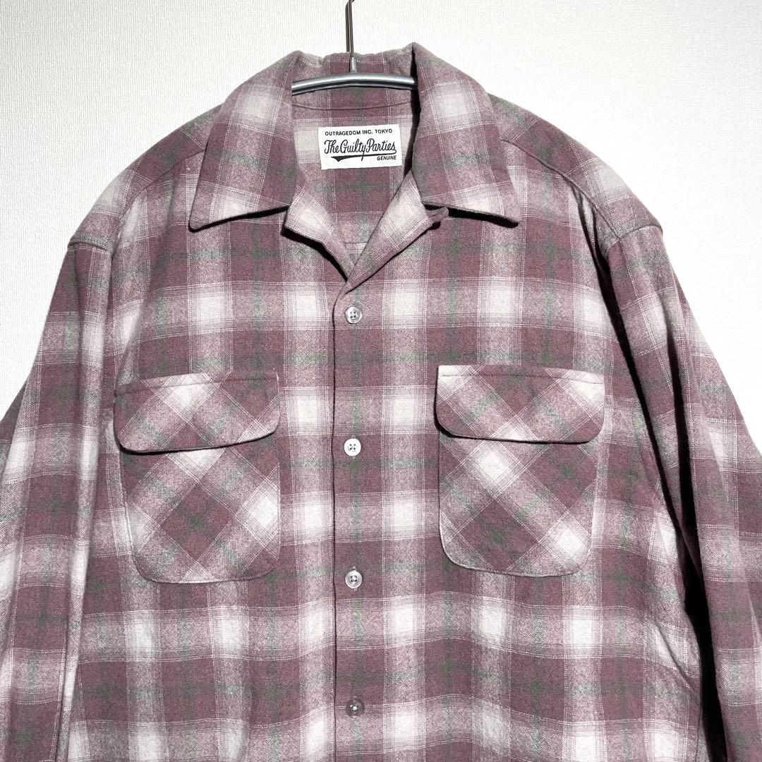 ワコマリア オンブレ チェック シャツ シャドー マルチカラー 大きめ