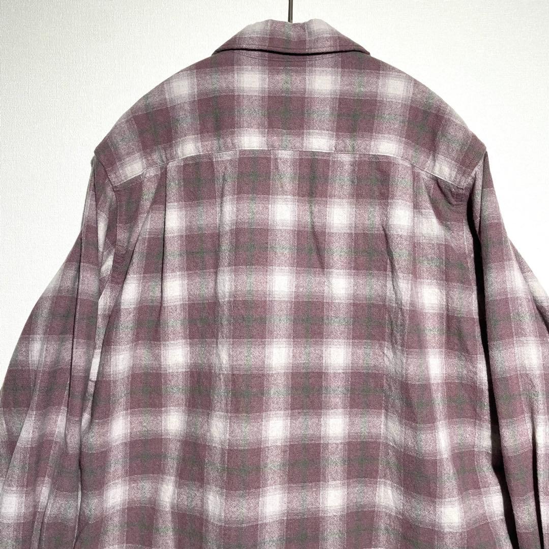 ワコマリア オンブレ チェック シャツ シャドー マルチカラー 大きめ