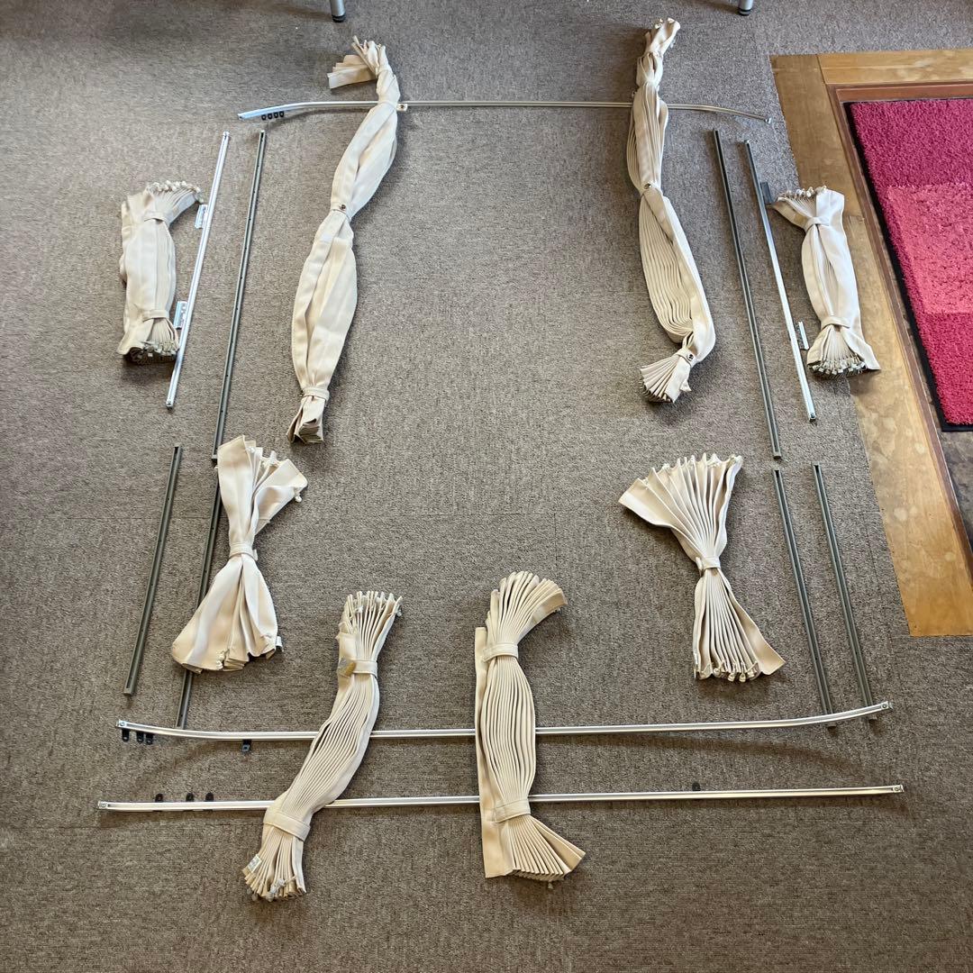 デリカd5 純正カーテン、レールセット