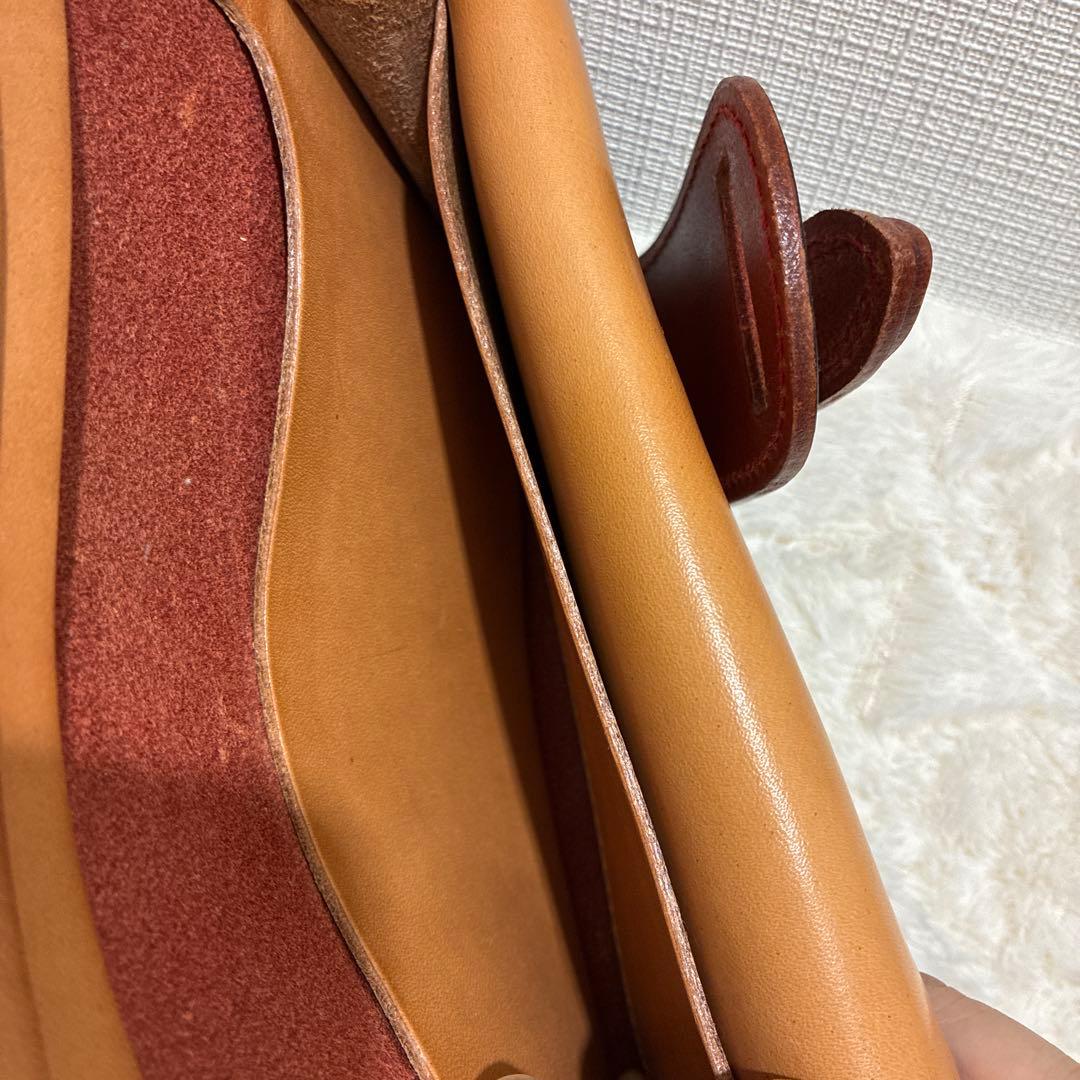 アルズニ　ALZUNI ダークブラウン レザー 長財布　バイカーズウォレット