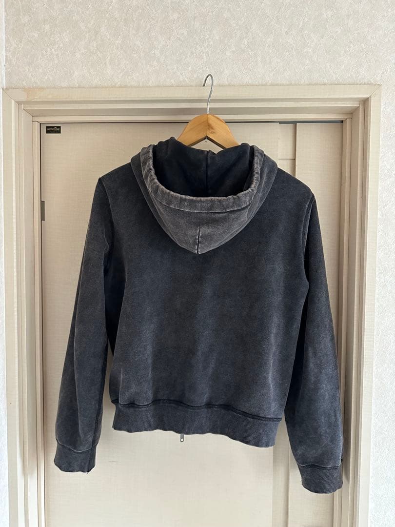 KAIKO グレー ダブルジップアップパーカー