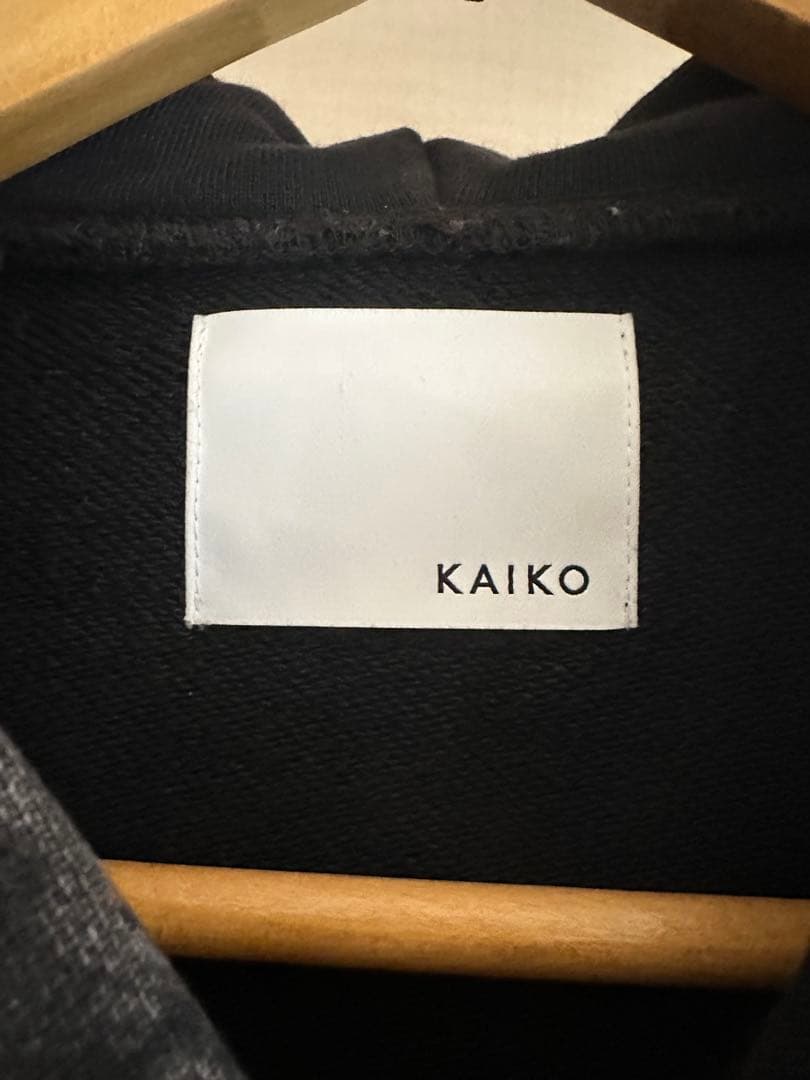 KAIKO グレー ダブルジップアップパーカー