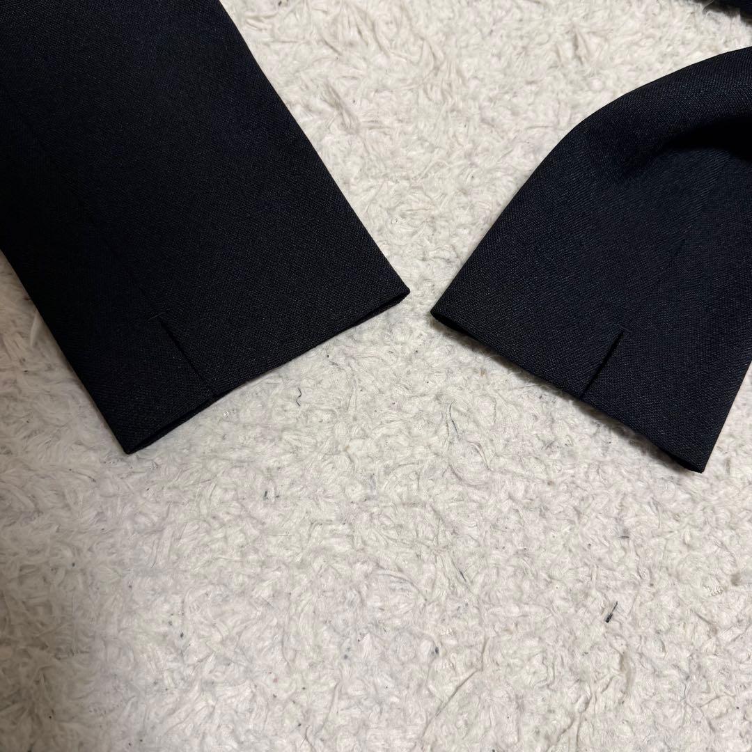 25年製未使用級　indivi パンツスーツ　セットアップ　ウォッシャブル　紺色