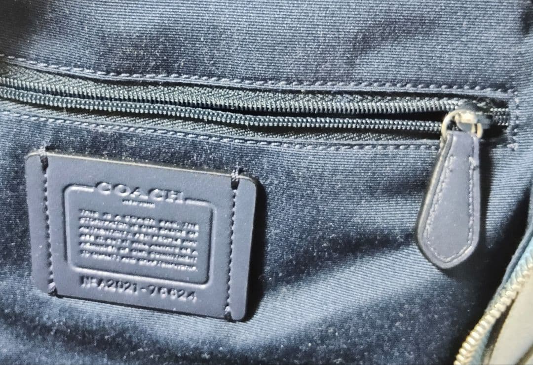 COACH コーチ超美品ライトブルーレザー リュック
