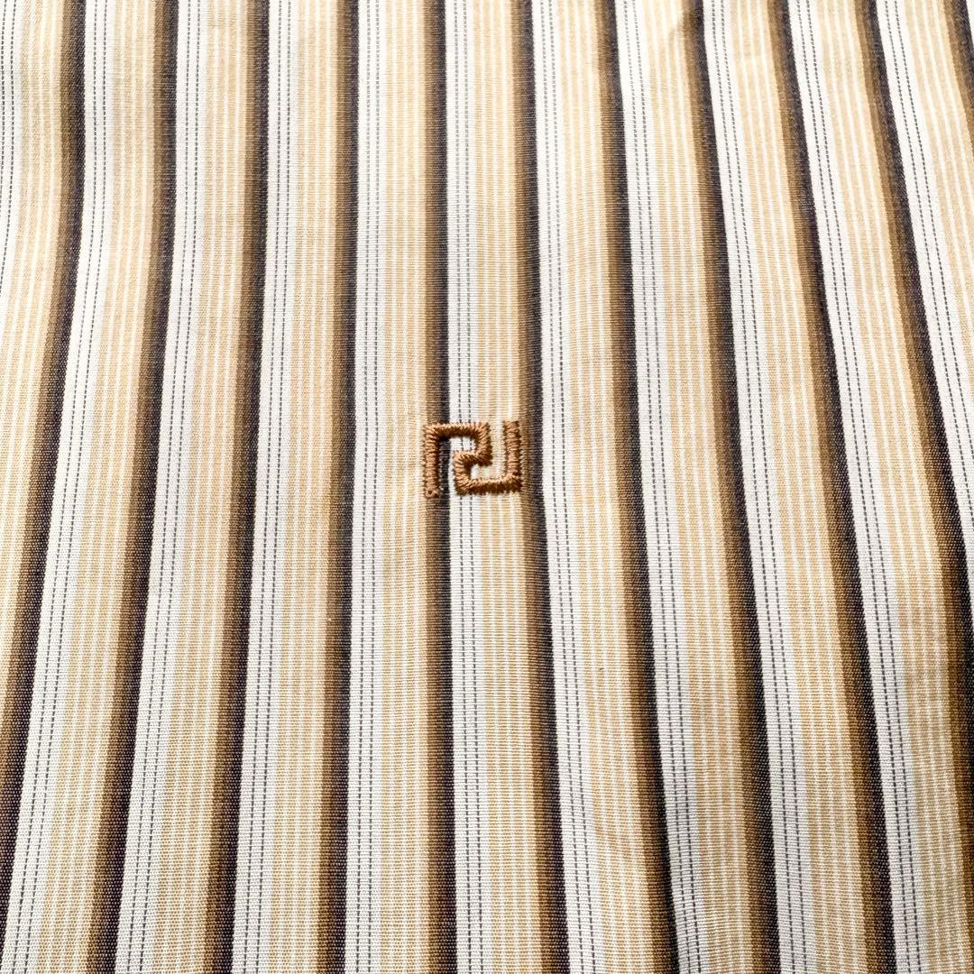 VERSACE イタリア製 ストライプ ロングスリーブシャツ 長袖 L