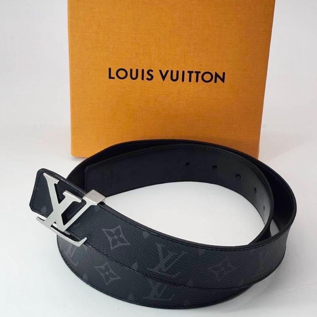 ルイヴィトン モノグラム サンチュール エクリプス LVロゴ　ブラック　レザー