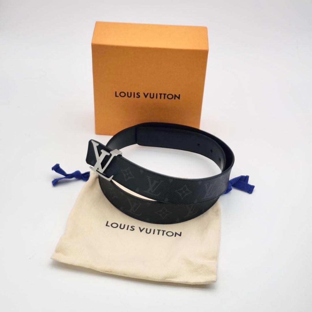 ルイヴィトン モノグラム サンチュール エクリプス LVロゴ　ブラック　レザー