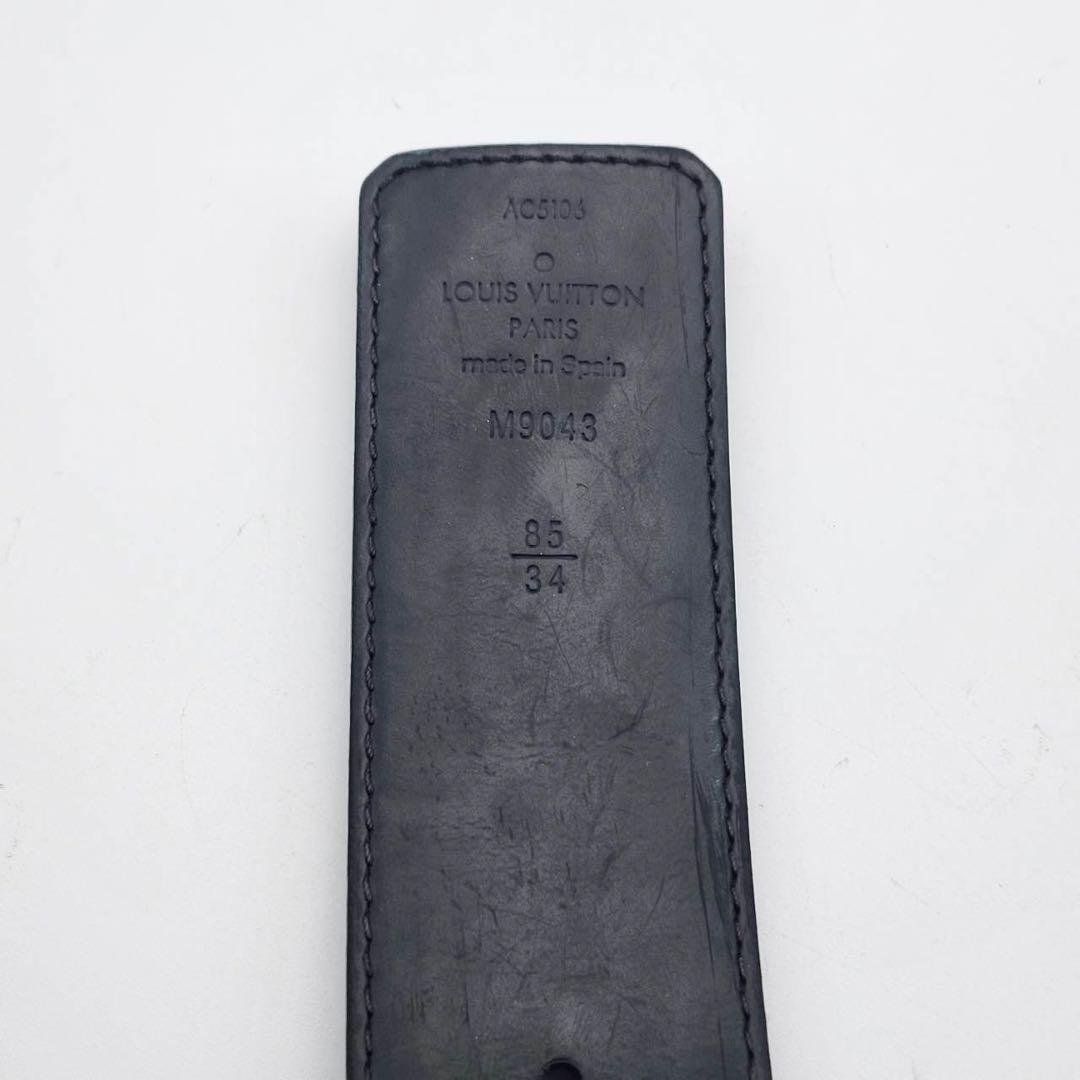 ルイヴィトン モノグラム サンチュール エクリプス LVロゴ　ブラック　レザー