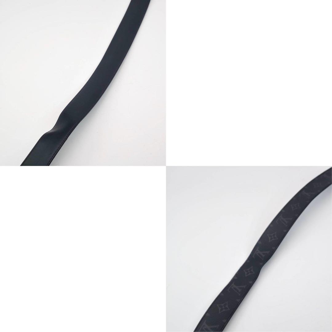 ルイヴィトン モノグラム サンチュール エクリプス LVロゴ　ブラック　レザー