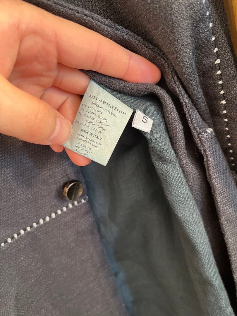 値下げ交渉可 incarnation ダークグレー ジャケット Sサイズ