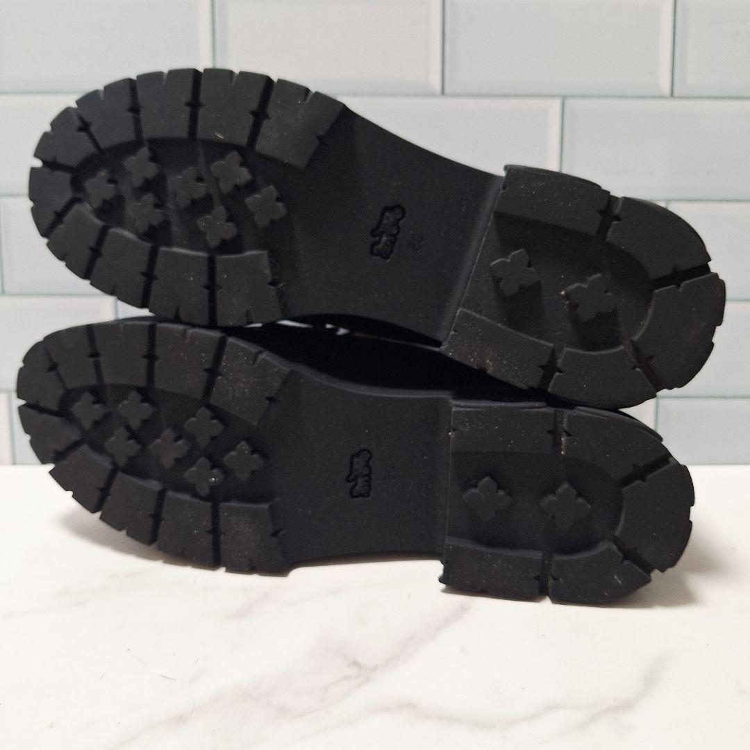 【良品】 COACH コーチ 厚底ローファー 24.5 ルーシー レザー