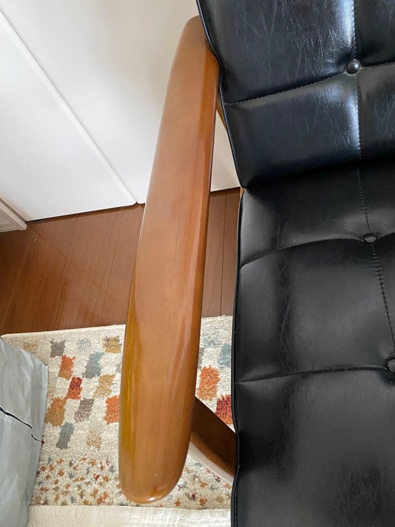 【美品】カリモク60 Kチェア2シーターソファ ブラック　限定50周年復刻ロゴ