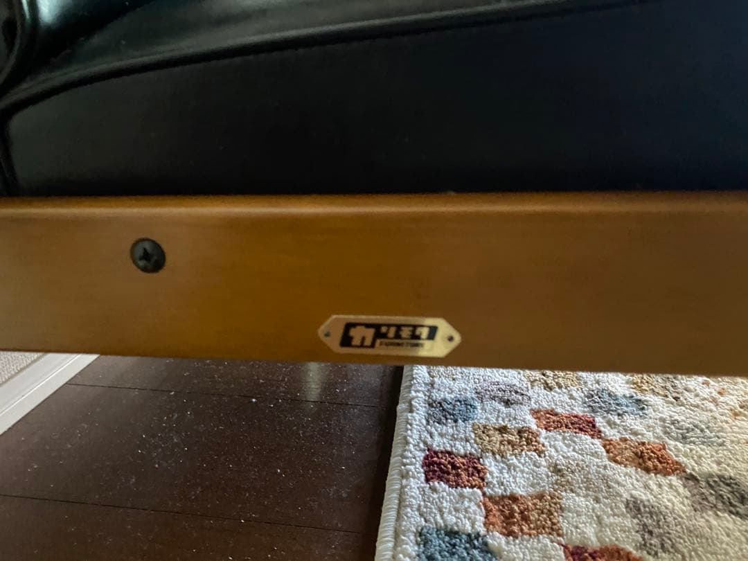 【美品】カリモク60 Kチェア2シーターソファ ブラック　限定50周年復刻ロゴ