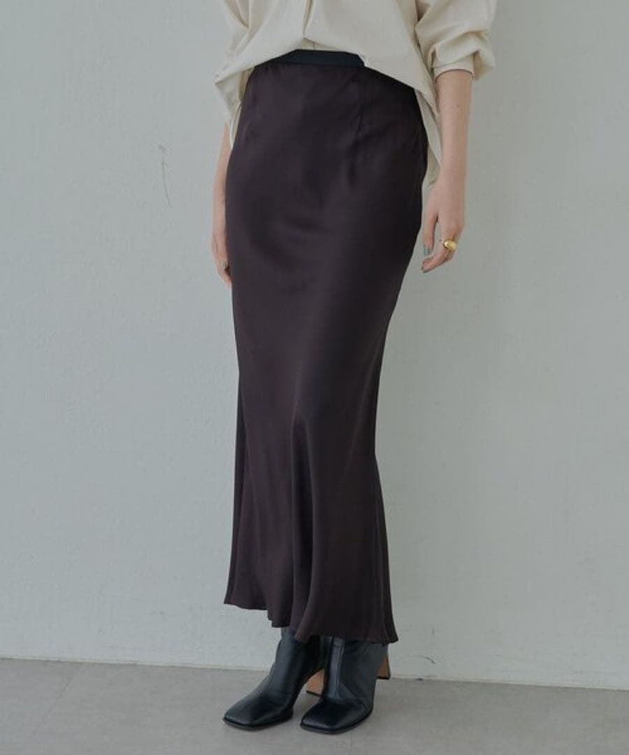 Drawing Numbers キュプラバイアスマーメイドスカート38 茶