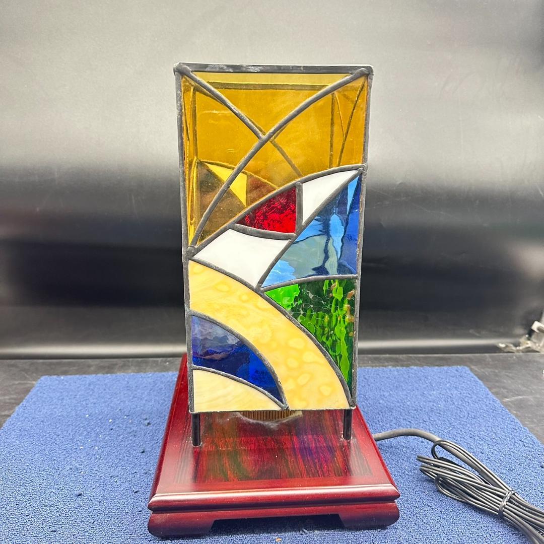 昭和　レトロ　ステンドグラス　ランプ　フロアランプ　卓上照明