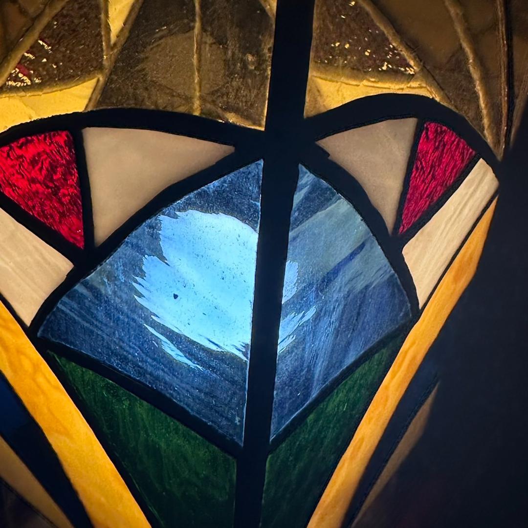 昭和　レトロ　ステンドグラス　ランプ　フロアランプ　卓上照明