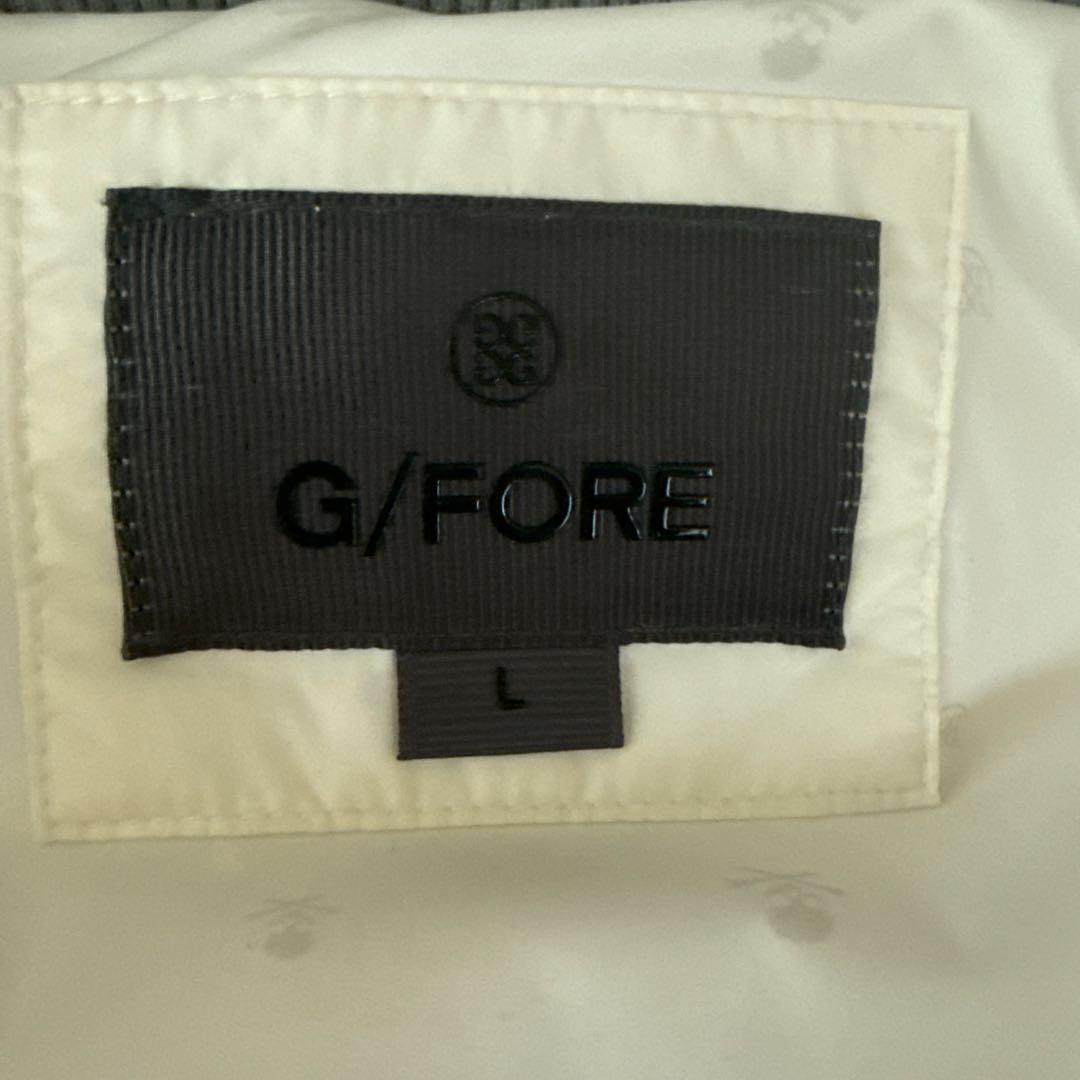 ジーフォア　ホワイト・グレー ダウンジャケット