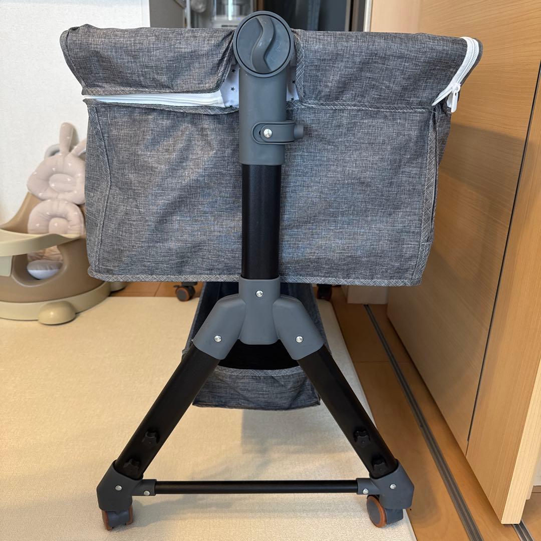 【美品】ベビーベッド 折りたたみ キャスター ミニ