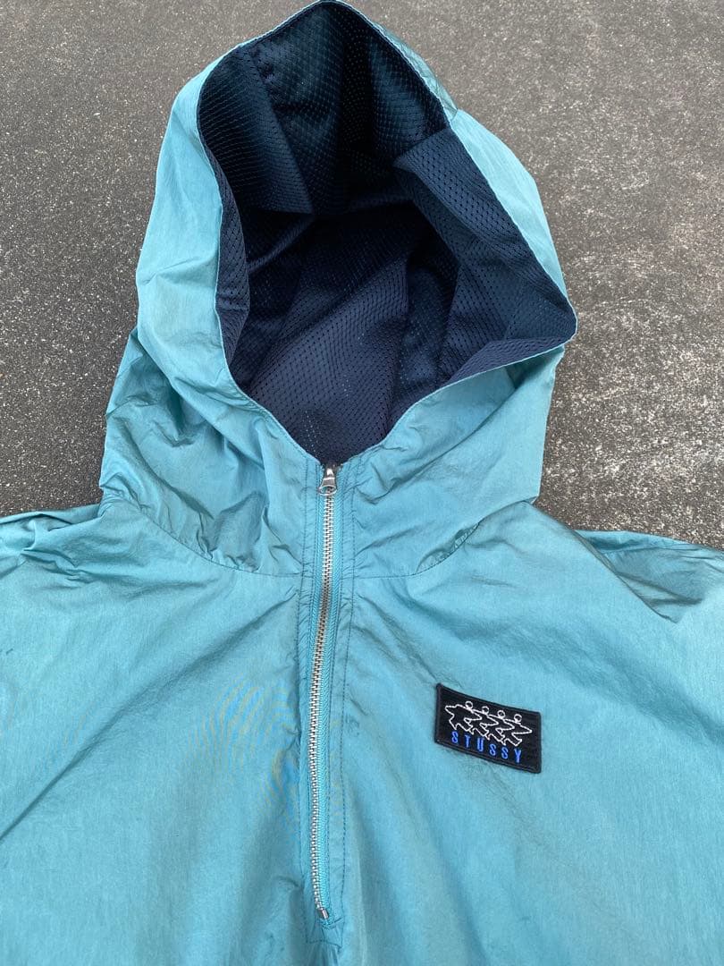 00s stussy ナイロンジャケット　マウンテンパーカー　ドローコード付き