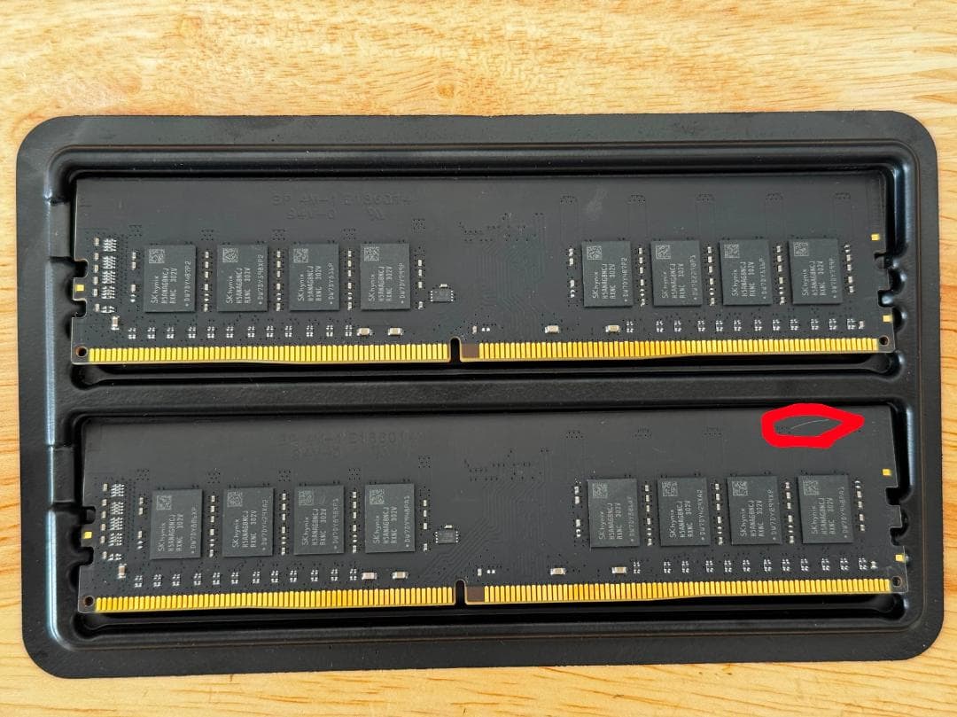 DDR4-3200 32GB 2枚 TED464G3200C22DC01
