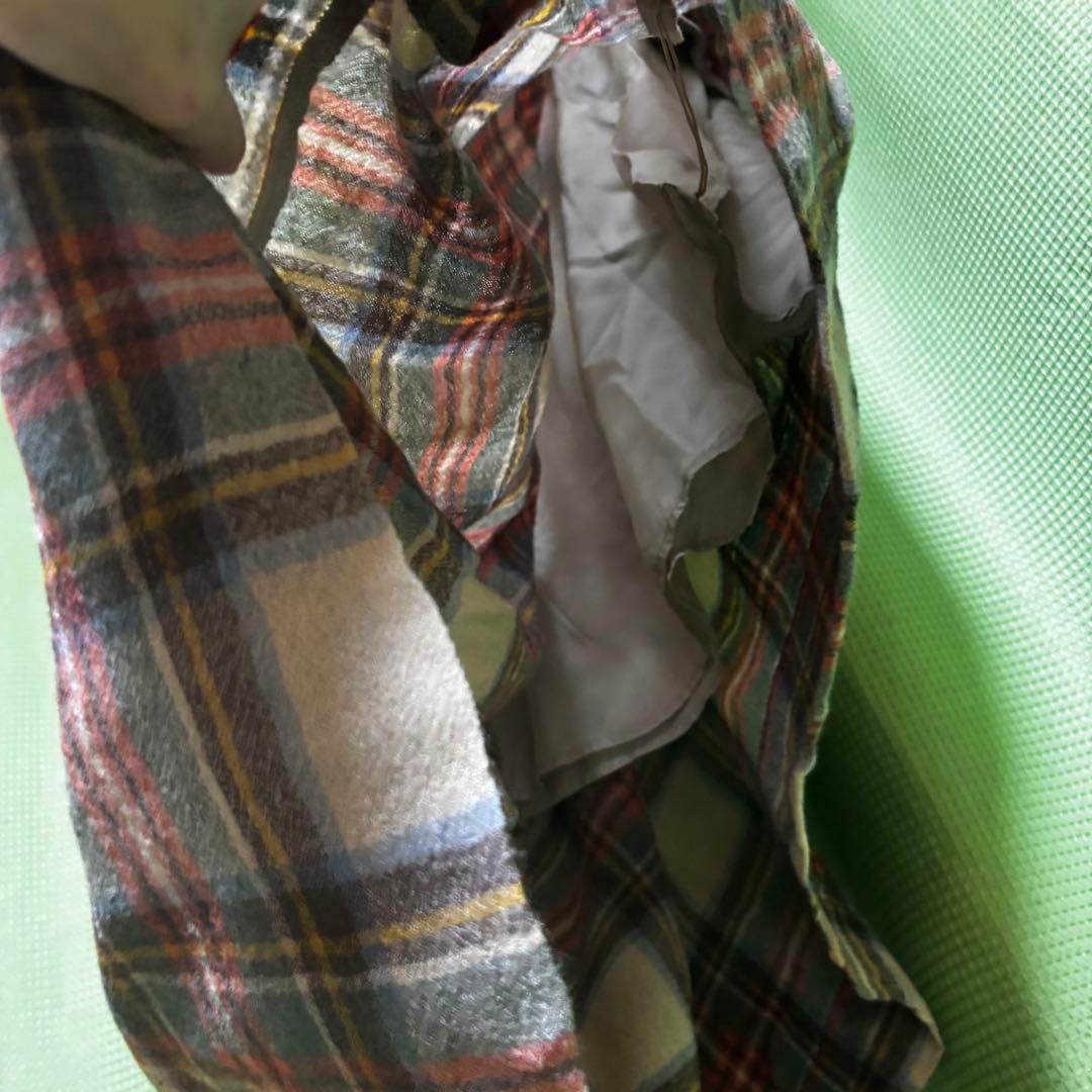 ヴィヴィアンウエストウッド アングロマニア チェック 変形ロングスカート 赤