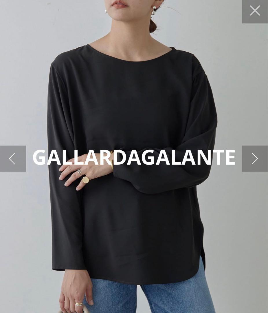 ガリャルダガランテ GALLARDAGALANTE　ラウンドブラウスTee 黒