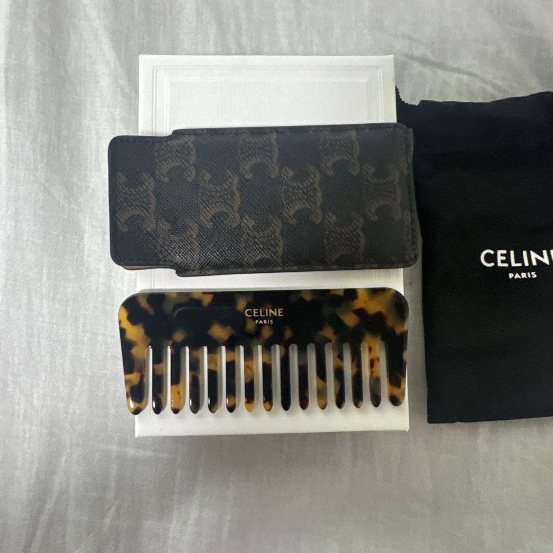 CELINE スモール　ヘアコーム　トリオンフ　キャンバス