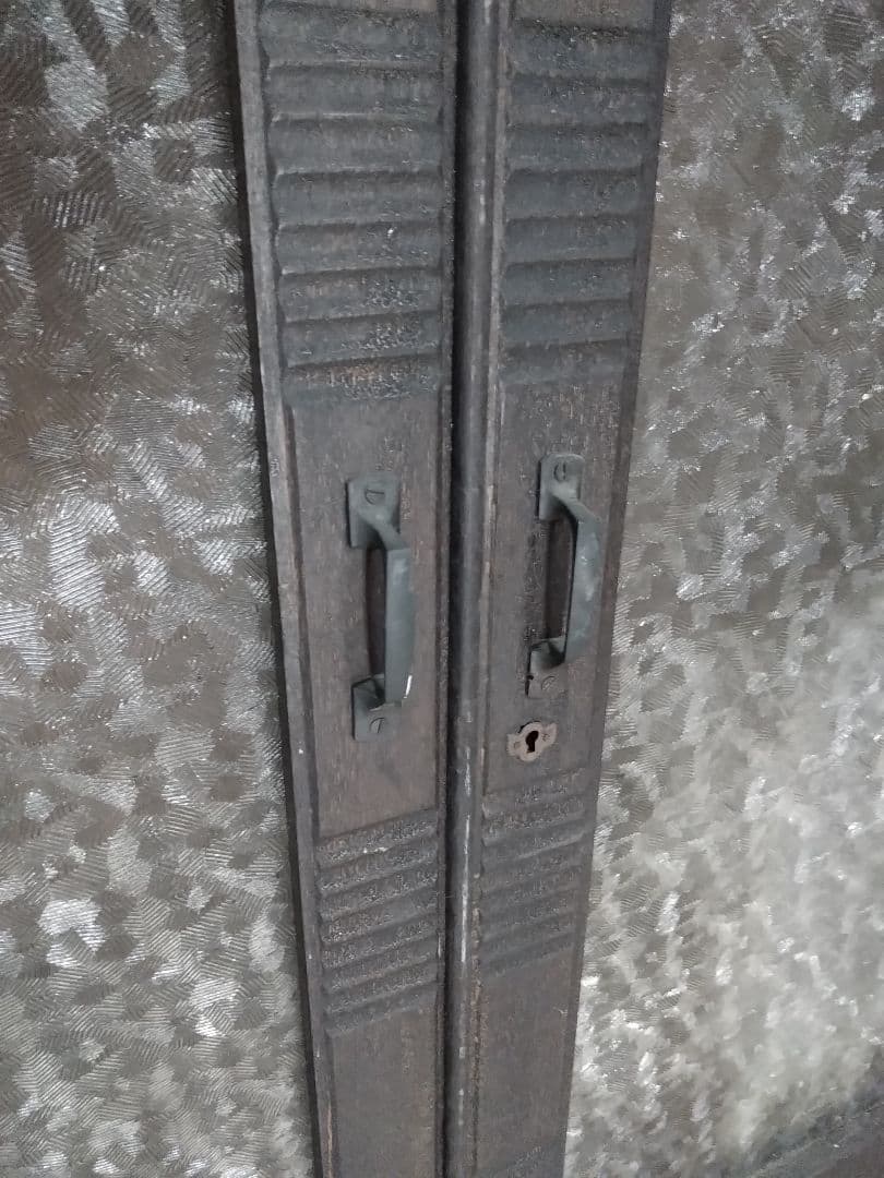 し*ん様 レトロ家具　本棚　書類棚　陳列ケース　木製　アンティーク家具　書棚ガラ