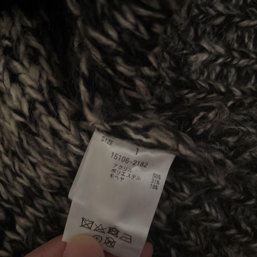 CLANE カーディガン サイズ1 ブラック・ホワイト系