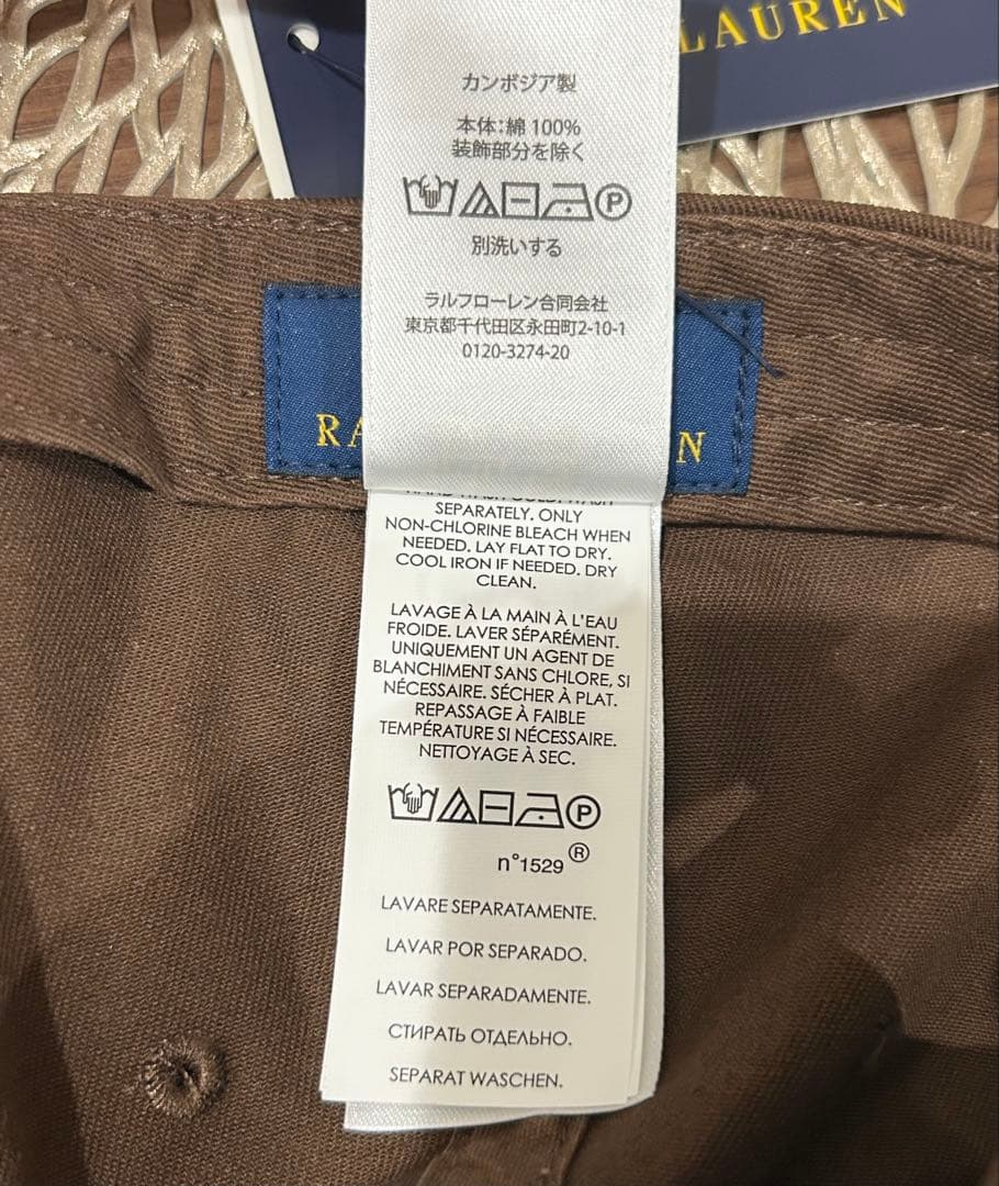 希少！《新品》ポロ ラルフ ローレン ブラウンキャップ　POLO RALPH