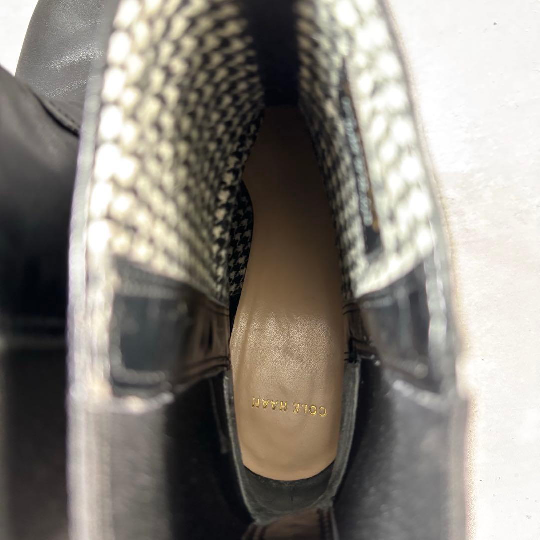 COLE HAAN コールハーン　チェルシーブーツ　サイドゴア　厚底　24㎝ 黒