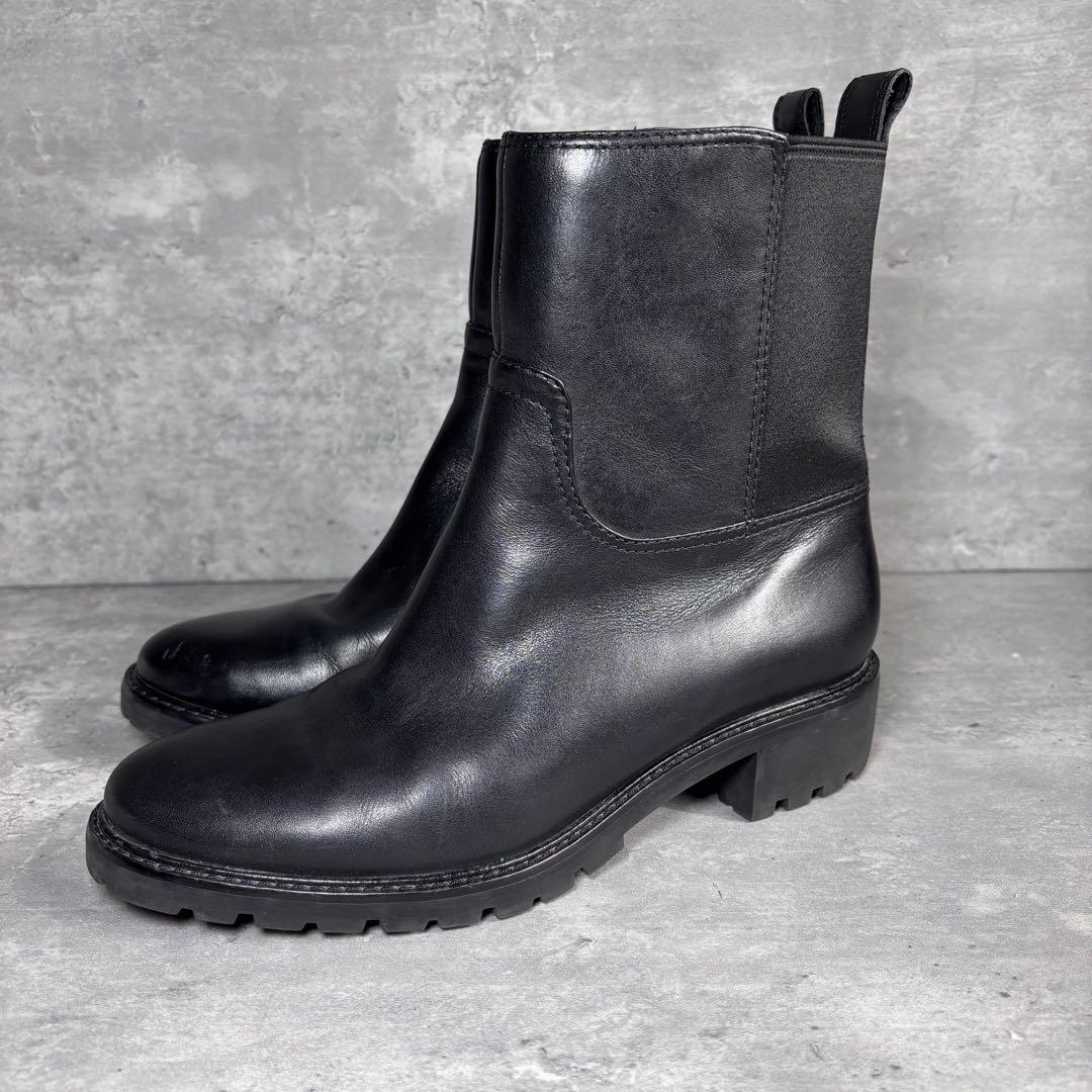 COLE HAAN コールハーン　チェルシーブーツ　サイドゴア　厚底　24㎝ 黒