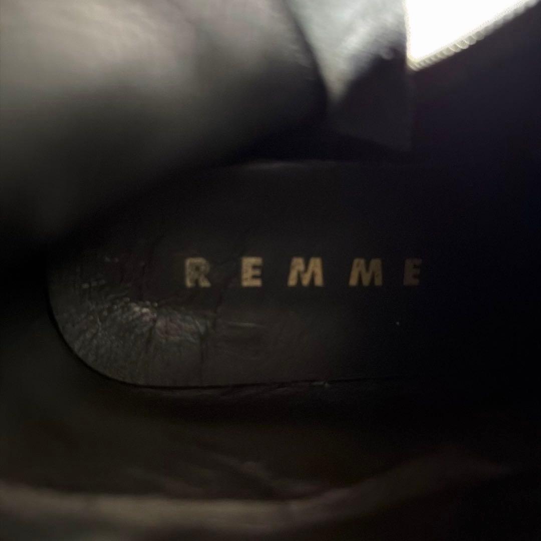 REMME レメ ロングブーツ サイドジップ ブラック レザー 36 / 23㎝