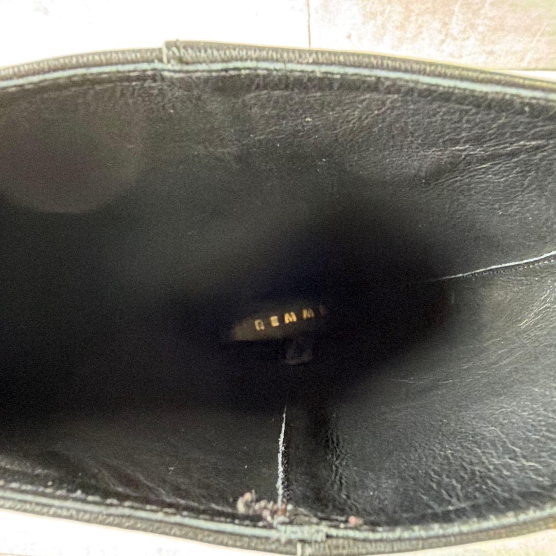 REMME レメ ロングブーツ サイドジップ ブラック レザー 36 / 23㎝