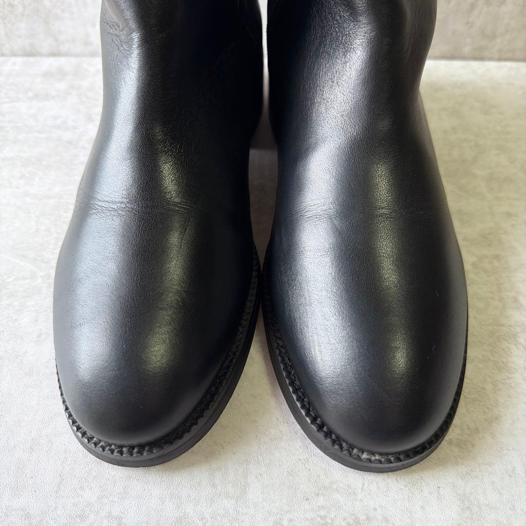 REMME レメ ロングブーツ サイドジップ ブラック レザー 36 / 23㎝