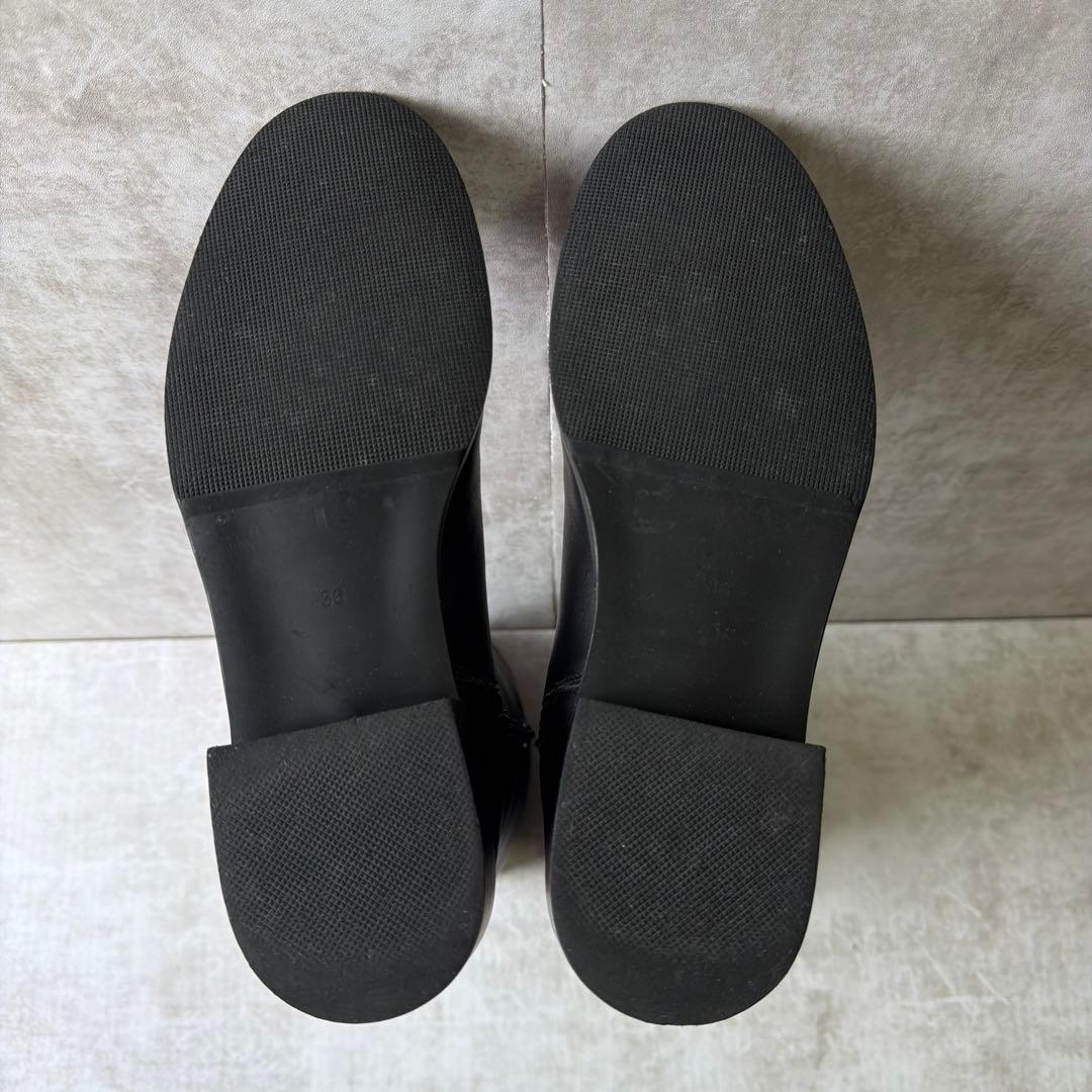 REMME レメ ロングブーツ サイドジップ ブラック レザー 36 / 23㎝