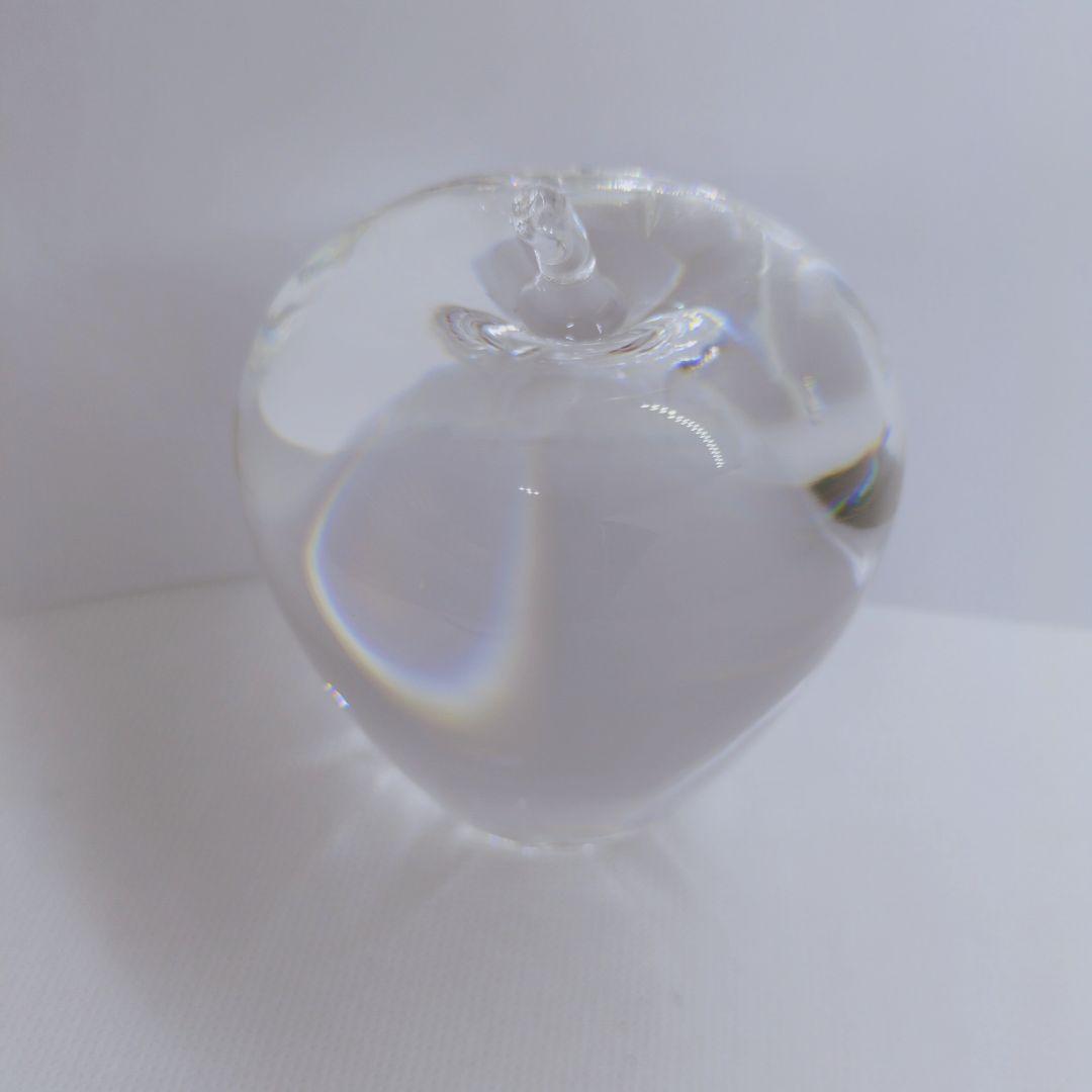 【美品】スチューベン　リンゴ　ガラス　オブジェ　キムタク　クリスタル