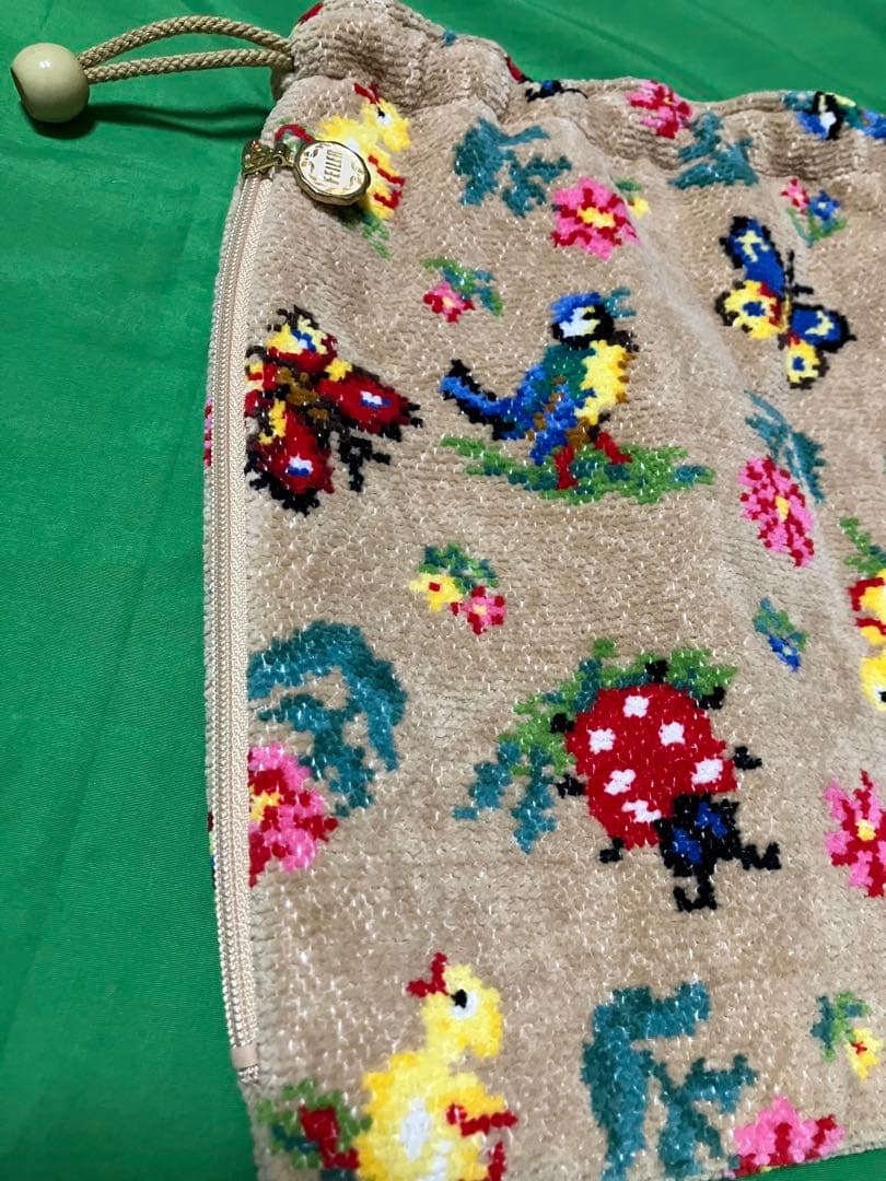 フェイラー　ハイジ　巾着　ベージュ