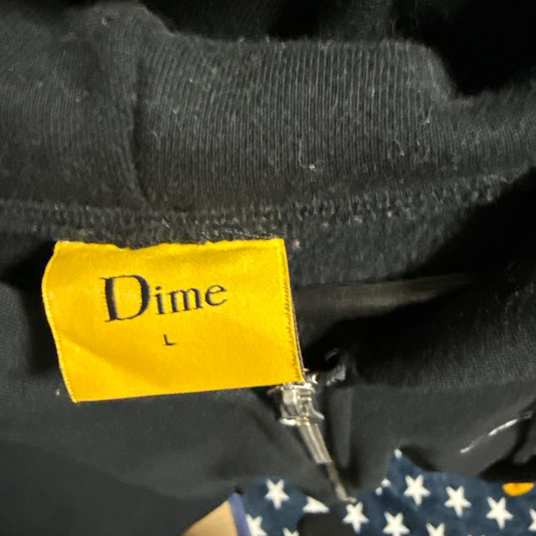 Dime ブラック ジップアップパーカー Lサイズ