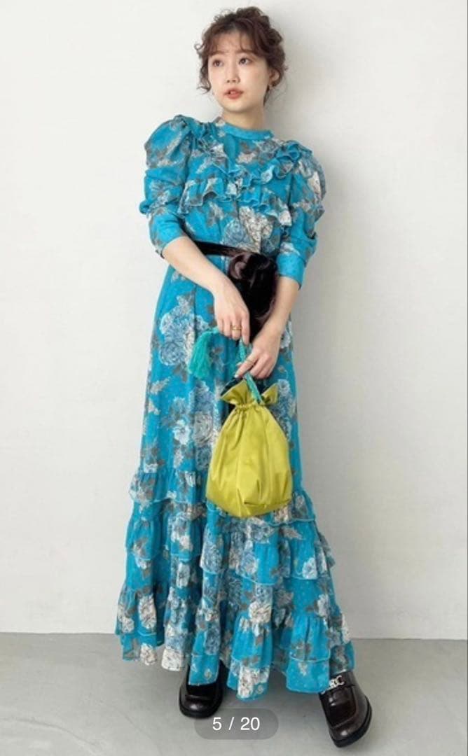 Lily Brown × KEITAMARUYAMA ロマンティック柄ワンピース