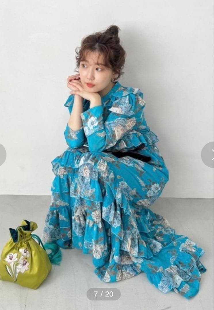 Lily Brown × KEITAMARUYAMA ロマンティック柄ワンピース