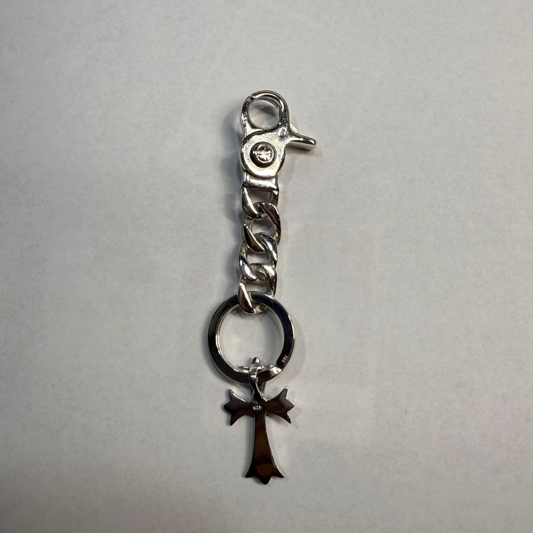 シルバー 925 クロス キーチェーン キーリング