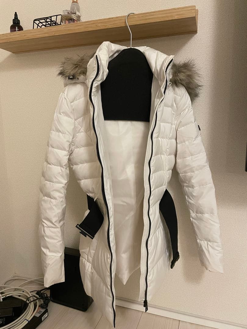 【美品】箱有Ralph Laurenホワイトダウンジャケット ファー付き