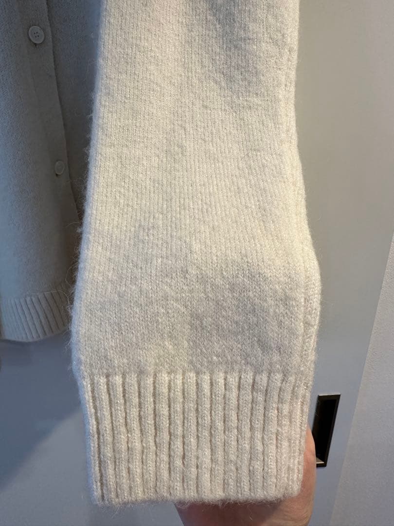 naeアルパカカーディガン ホワイトAlpaca Cardigan