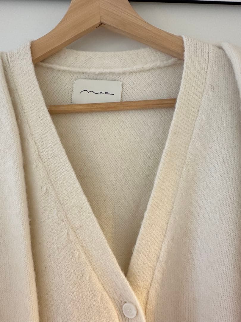 naeアルパカカーディガン ホワイトAlpaca Cardigan