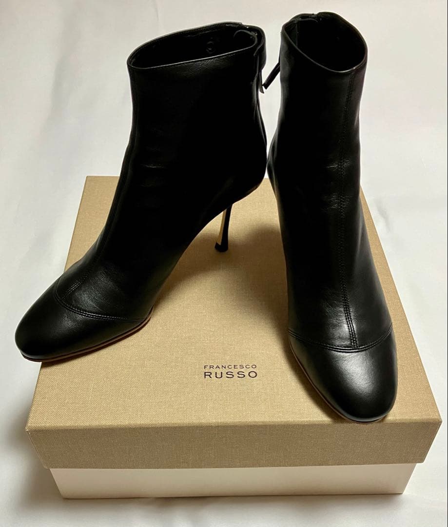 新品未使用　FRANCESCO RUSSOレザーショートブーツ　25.5cm