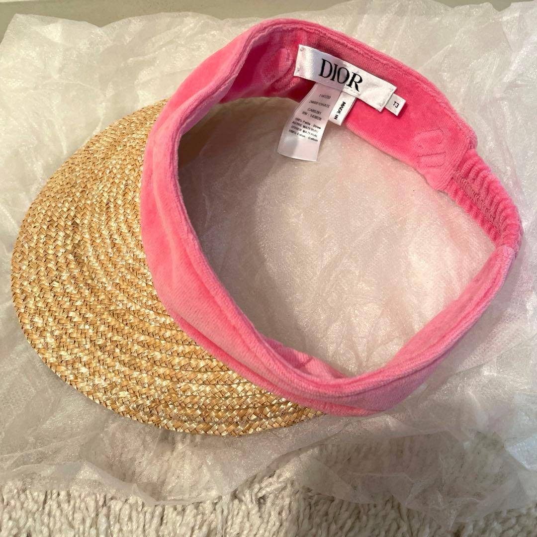 試着のみ　baby DIOR サンバイザー　キャップ帽子　キッズ