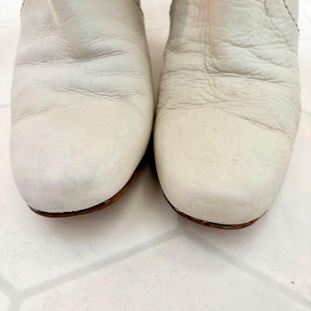 希少◆名作デザイン【Chloe】パディントンライン ロングブーツ 白 23.5